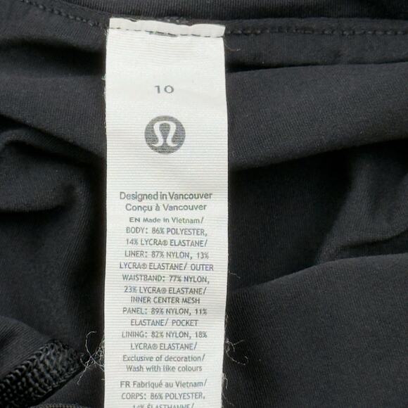 Lululemon Sz 10 Side-Pleat High-Rise Tennis Black Skirt - Picture 10 of 10